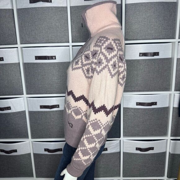 Kari Traa Agnes Knit 1/4 Zip Wool Blend Sweater Size Medium - Picture 9 of 12